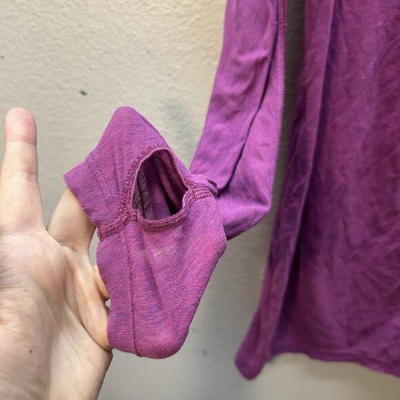 Lululemon Trapeze Long Sleeve Tee Womens Sz 8/10 Purple Flowy Tunic Stretch - Picture 4 of 5